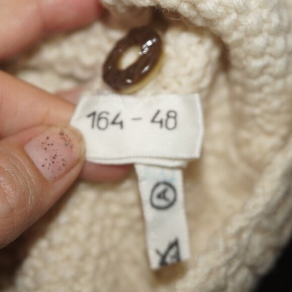 Vintage 80s Haziipar Hungarian Handmade Folklore Bobble Cardigan Sweater - Picture 7 of 10